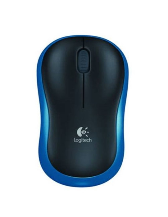Logitech M185 Ratón Inalámbrico Negro/Azul